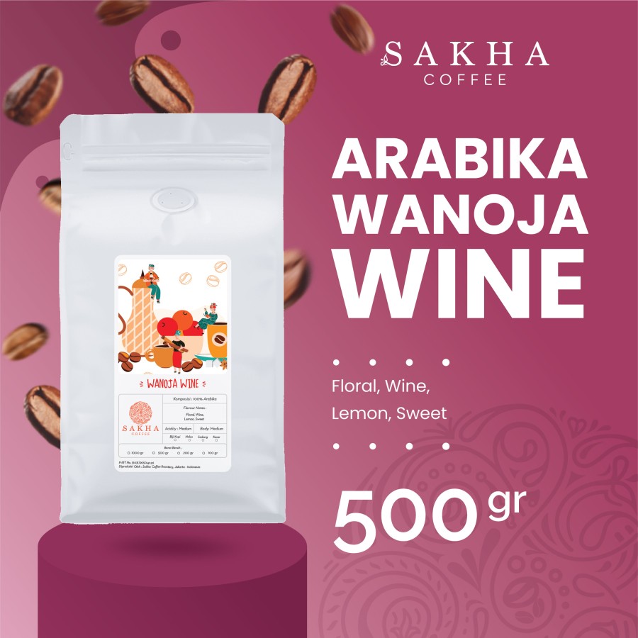 Kopi Arabika Wanoja Wine Process Kamojang Arabica Coffee Beans 500gr-Kopi AyoGoweb