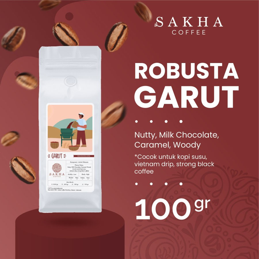 Kopi Fine Robusta Garut Jawa Barat Coffee Bean Espresso 100 Biji Bubuk-Kopi AyoGoweb