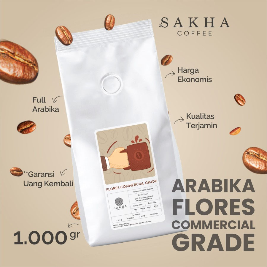 Biji Kopi Arabika 1Kg Flores Bajawa Arabica Coffee Beans Espresso Bean - 1 Kilogram-Kopi AyoGoweb