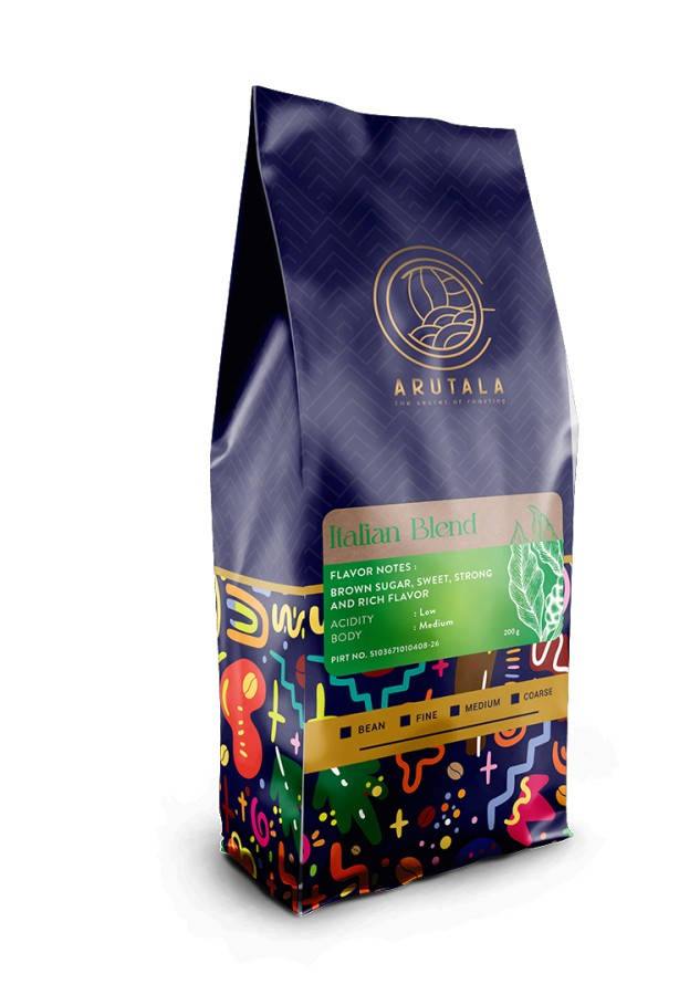 ARUTALA Kopi Italian Blend for Espresso Coffee 200 gram-Kopi AyoGoweb